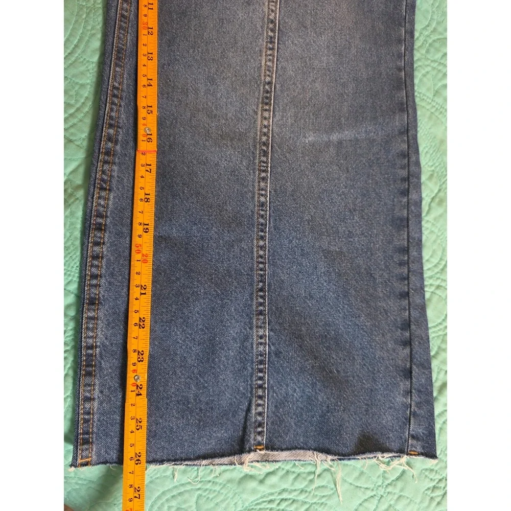 Sonoma‎ Goods For Life High Rise Wide Leg Jeans Medium Wash Raw Hem Womens 10